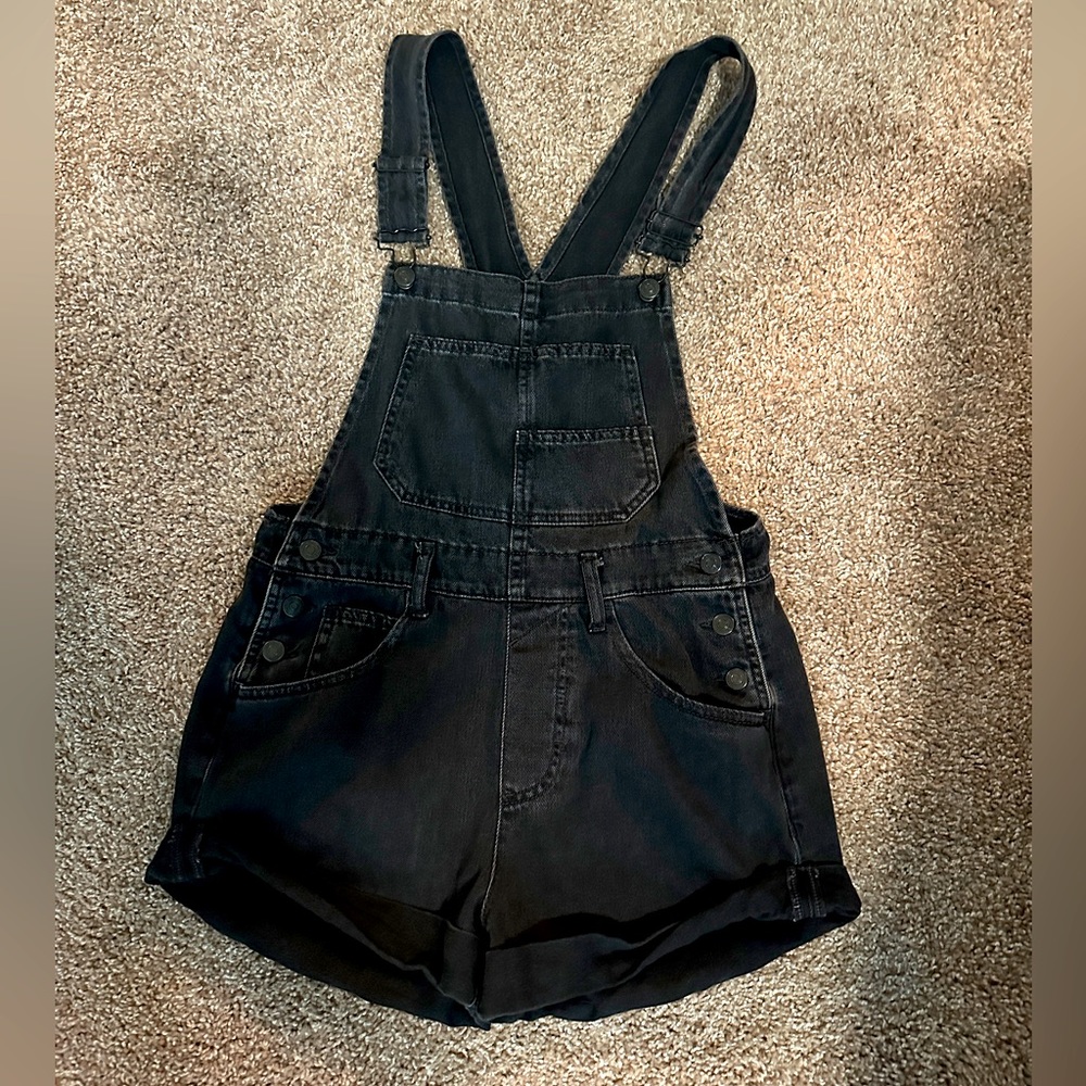 Ziggy Shortalls by Free People in mineral black, XS
